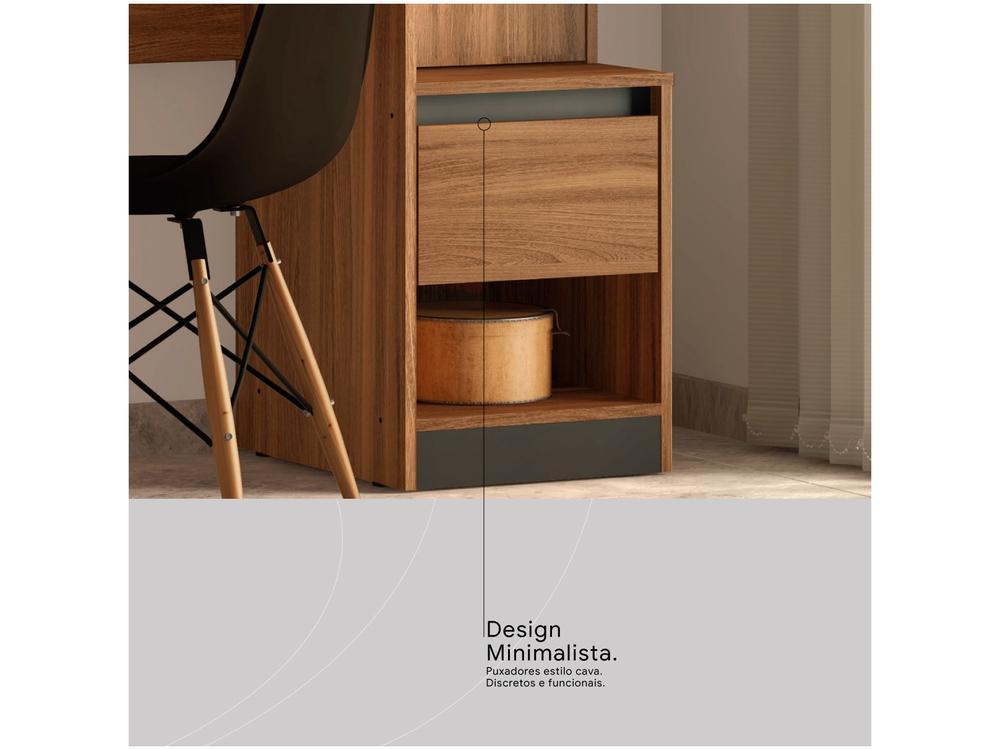 Escrivaninha com Armário 1 Gaveta 3 Prateleiras - 7