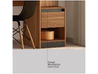 Escrivaninha com Armário 1 Gaveta 3 Prateleiras - 7