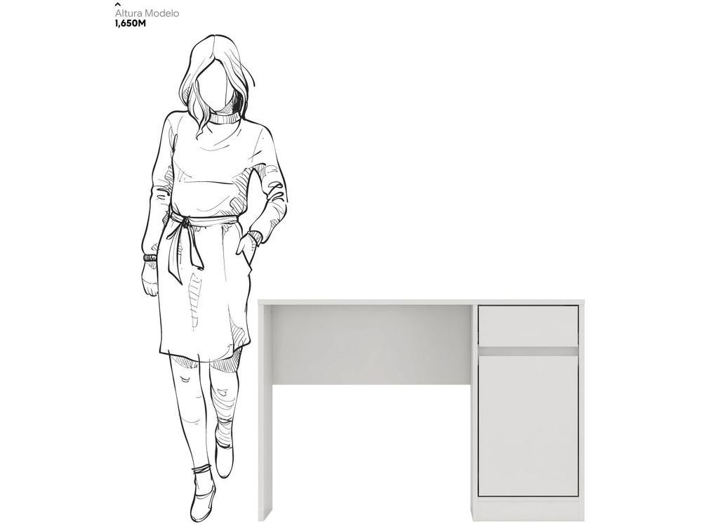 Escrivaninha 1 Gaveta 1 Porta Demóbile Office - 8