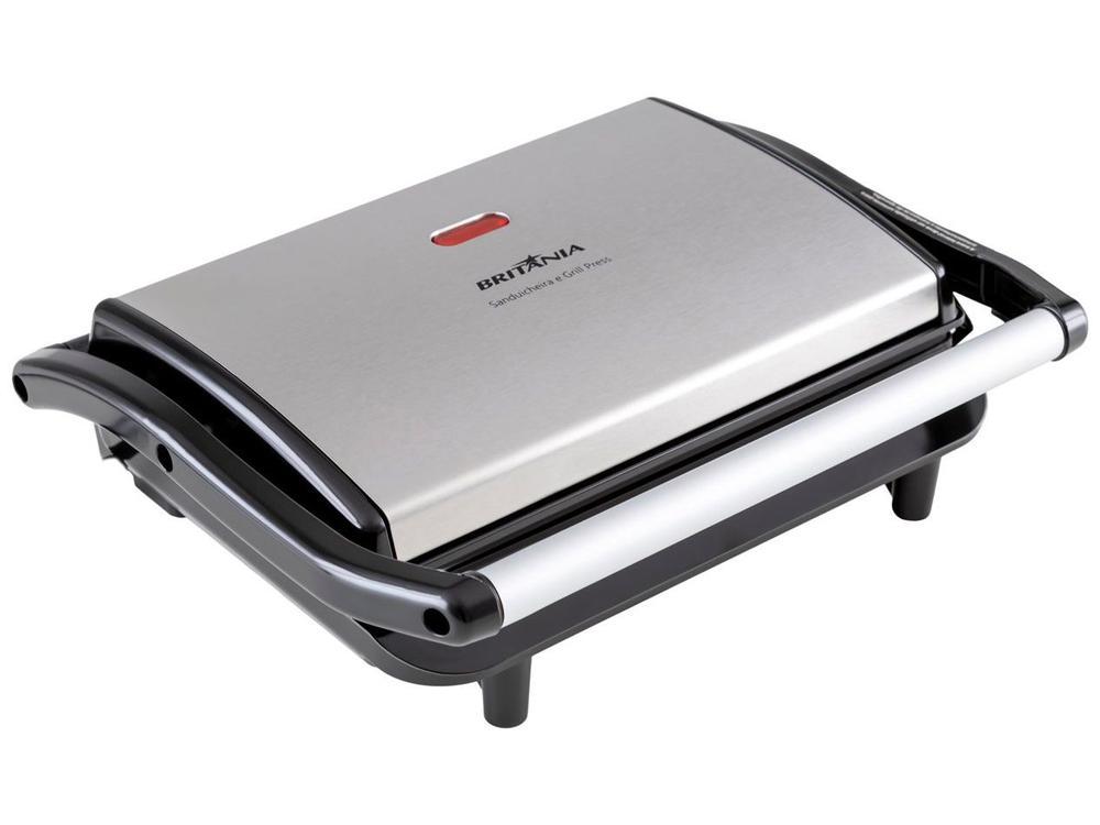 Sanduicheira/Grill Britânia Press BGR27I 2 em 1 Prata 850W - 6