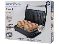 Sanduicheira/Grill Britânia Press BGR27I 2 em 1 Prata 850W - 8