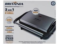 Sanduicheira/Grill Britânia Press BGR27I 2 em 1 Prata 850W - 9