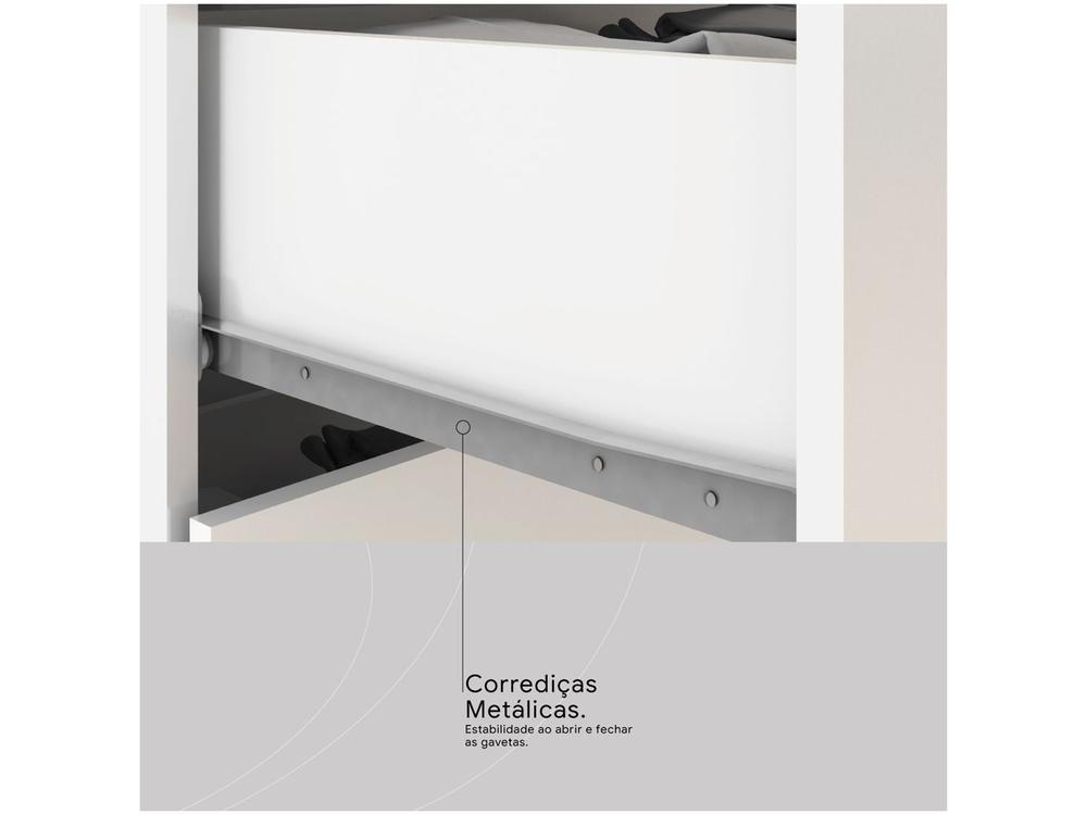 Penteadeira Camarim com Espelho e LED 3 Gavetas 2 Portas Demóbile Carisma - 4