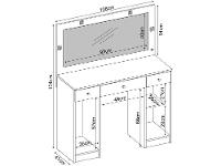 Penteadeira Camarim com Espelho e LED 3 Gavetas 2 Portas Demóbile Carisma - 12