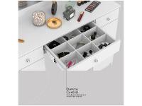 Penteadeira Camarim com Espelho e LED 3 Gavetas 2 Portas Demóbile Carisma - 7