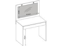 Penteadeira Camarim com Espelho 1 Gaveta - 8