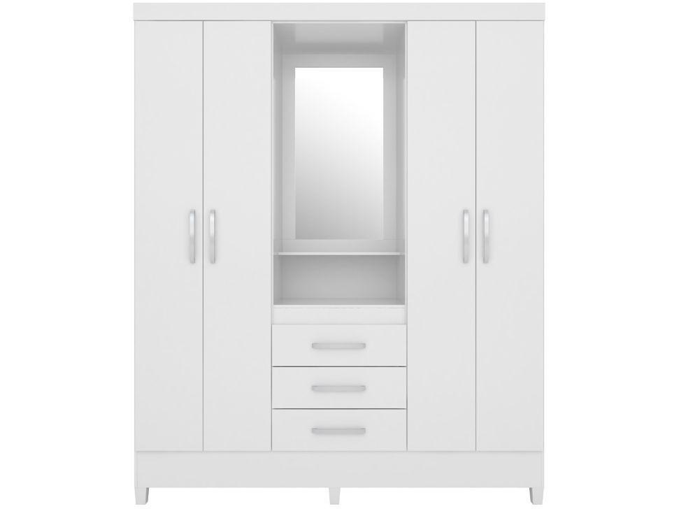 Guarda-roupa Solteiro com Espelho 4 Portas 3 Gavetas com Penteadeira Demóbile Capelinha Pérsia - 3