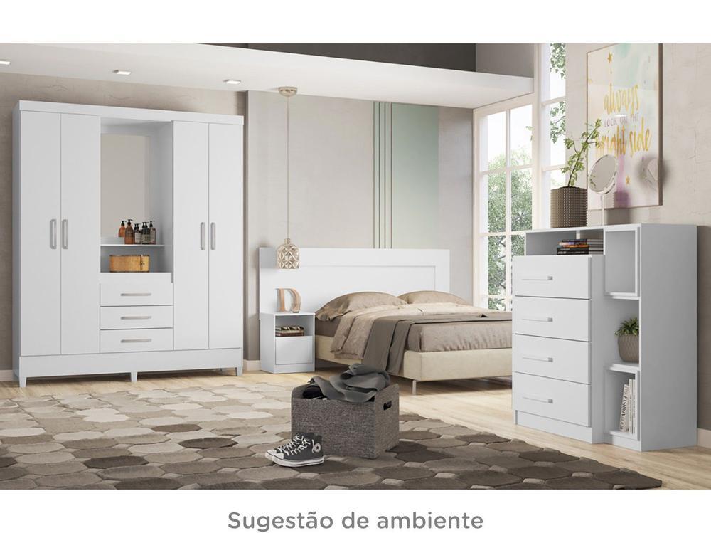 Guarda-roupa Solteiro com Espelho 4 Portas 3 Gavetas com Penteadeira Demóbile Capelinha Pérsia - 5