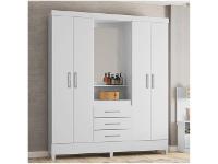 Guarda-roupa Solteiro com Espelho 4 Portas 3 Gavetas com Penteadeira Demóbile Capelinha Pérsia - 1