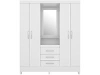 Guarda-roupa Solteiro com Espelho 4 Portas 3 Gavetas com Penteadeira Demóbile Capelinha Pérsia - 3