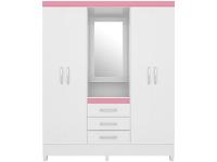 Guarda-roupa Solteiro com Espelho 4 Portas 3 Gavetas com Penteadeira Demóbile Capelinha Pérsia - 6