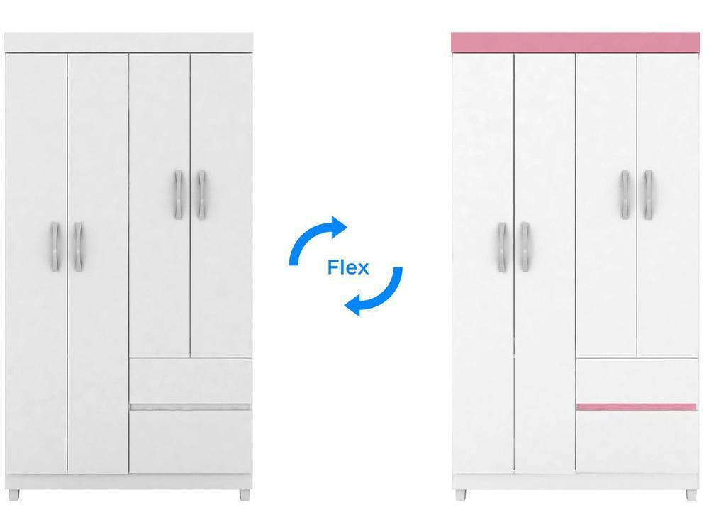 Guarda-roupa Solteiro 4 Portas 2 Gavetas Demóbile Lotus - 3