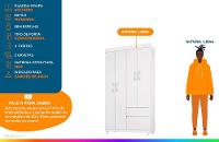 Guarda-roupa Solteiro 4 Portas 2 Gavetas Demóbile Lotus - 2