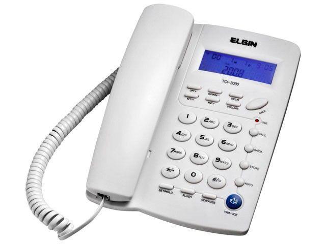 Telefone com Fio Elgin 42TCF3000 Identificador de Chamada Viva Voz Chave Bloqueio - 10