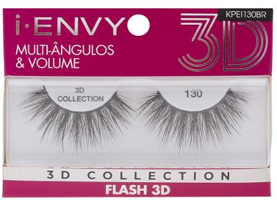 Cílios Postiços Volumosos 3D Inteiro Kiss New York I-Envy Collection Flash 130
