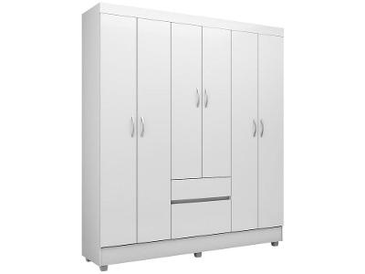 Guarda-roupa Casal 6 Portas 2 Gavetas Demóbile Flash II