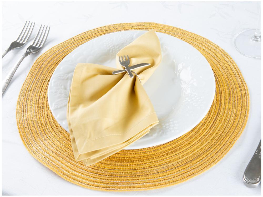 Guardanapo de Tecido Amarelo Ocre 100% Algodão - 2