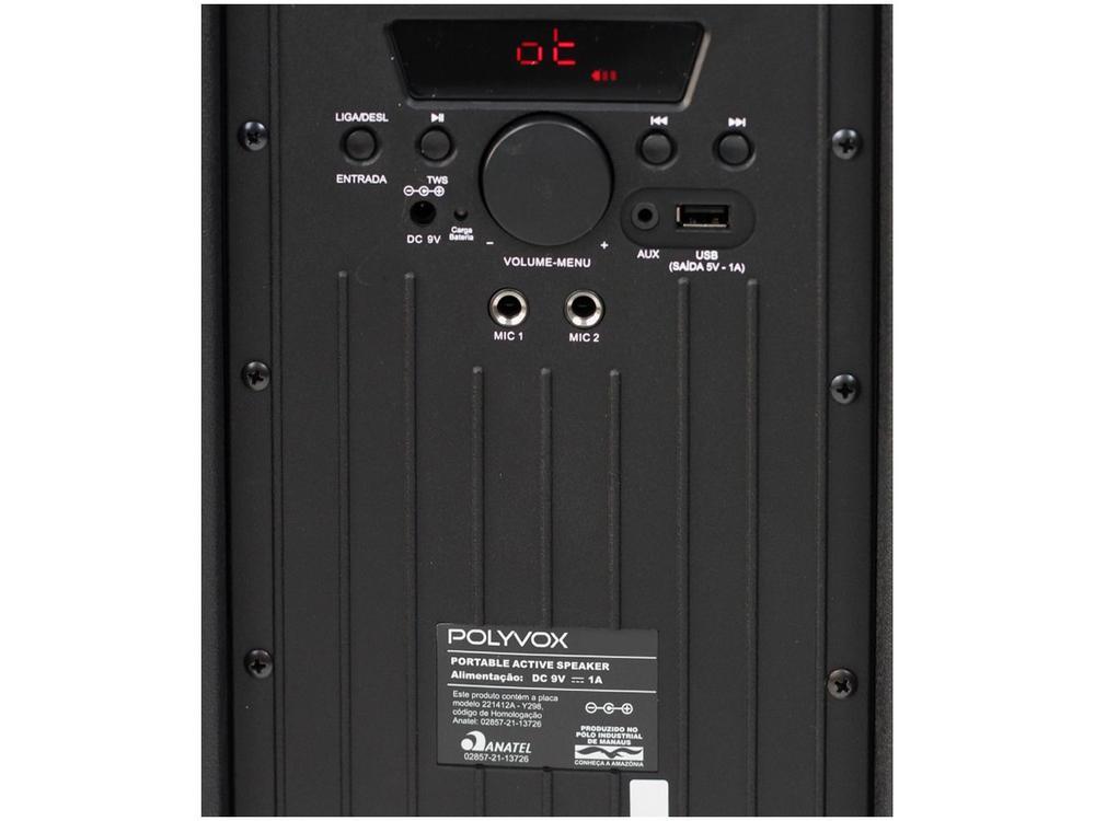 Caixa de Som Polyvox XC 515T Bluetooth Amplificada - 6