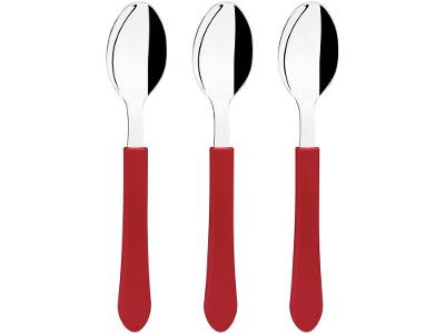 Jogo de Colher Tramontina Leme Vermelho 3 Peças