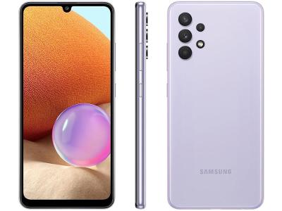 Smartphone Samsung Galaxy A32 128GB Violeta 4GB RAM 6,4" Câm. Quádrupla + Selfie 20MP Dual Chip