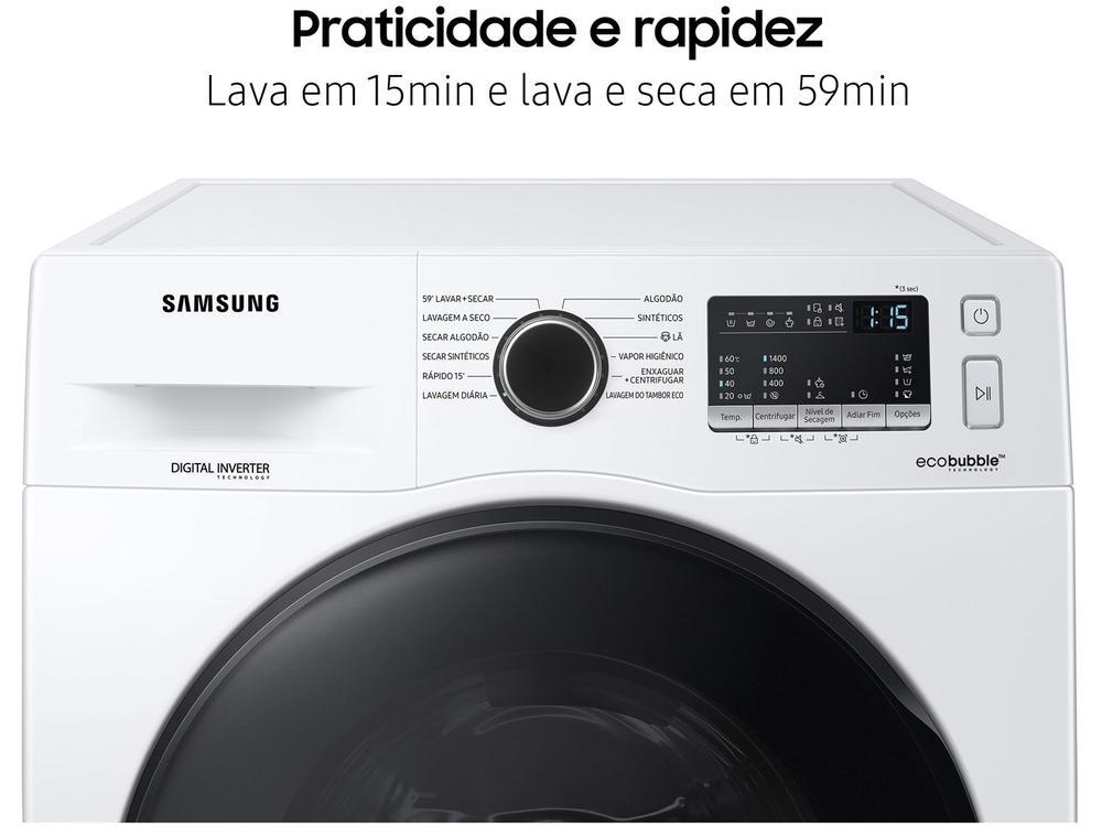 Lava e Seca Samsung 11kg Inverter 3 em 1 Água Quente e Fria Branca WD11A4453BW - 6