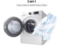 Lava e Seca Samsung 11kg Inverter 3 em 1 Água Quente e Fria Branca WD11A4453BW