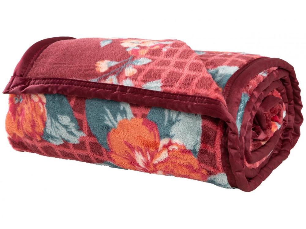 Cobertor Casal Jolitex Poliéster Dyuri Plus Tiete Vinho - 4