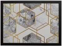 Quadro Decorativo Beauty Fashion Mármore Hexagonal - 1