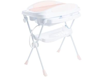 Banheira de Bebê com Trocador Galzerano Premium Branco e Rosa