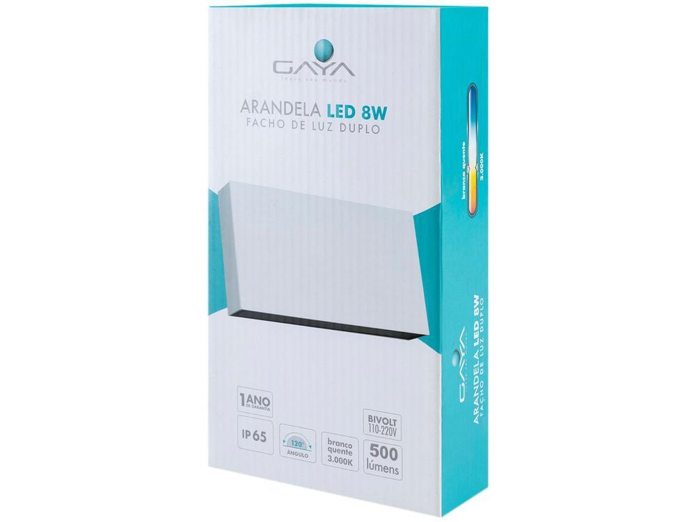 Arandela Externa de Efeito Preta LED 8W - 6