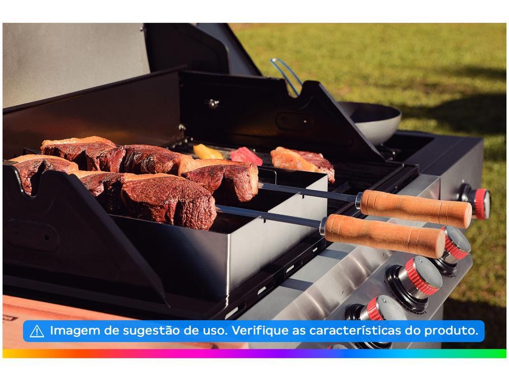 Suporte de Espeto para Churrasqueira Inox  - 2