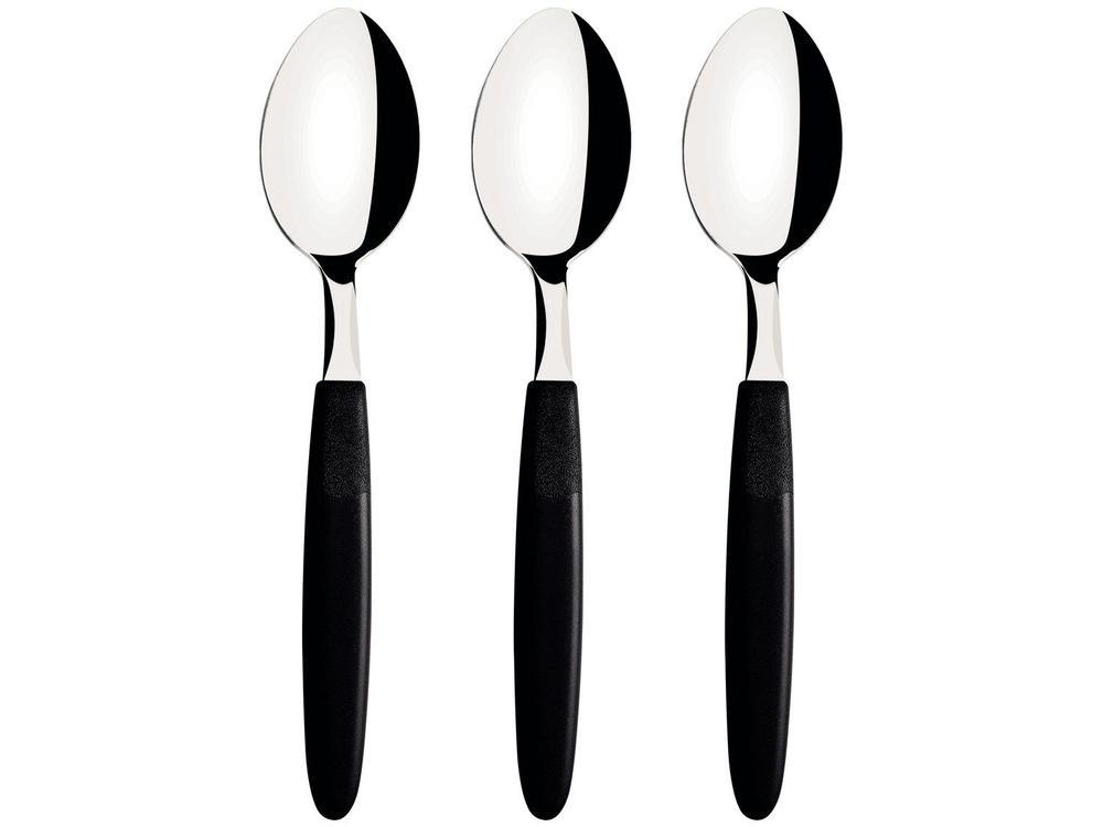 Jogo de Colher Tramontina Ipanema Preto 3 Peças - 1