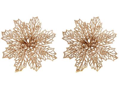 Kit 2 Enfeites para Árvore de Natal Flor 