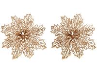 Kit 2 Enfeites para Árvore de Natal Flor  - 1