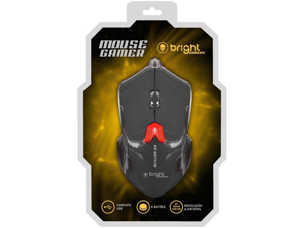 Mouse Gamer RGB Bright Óptico 2400DPI - 3