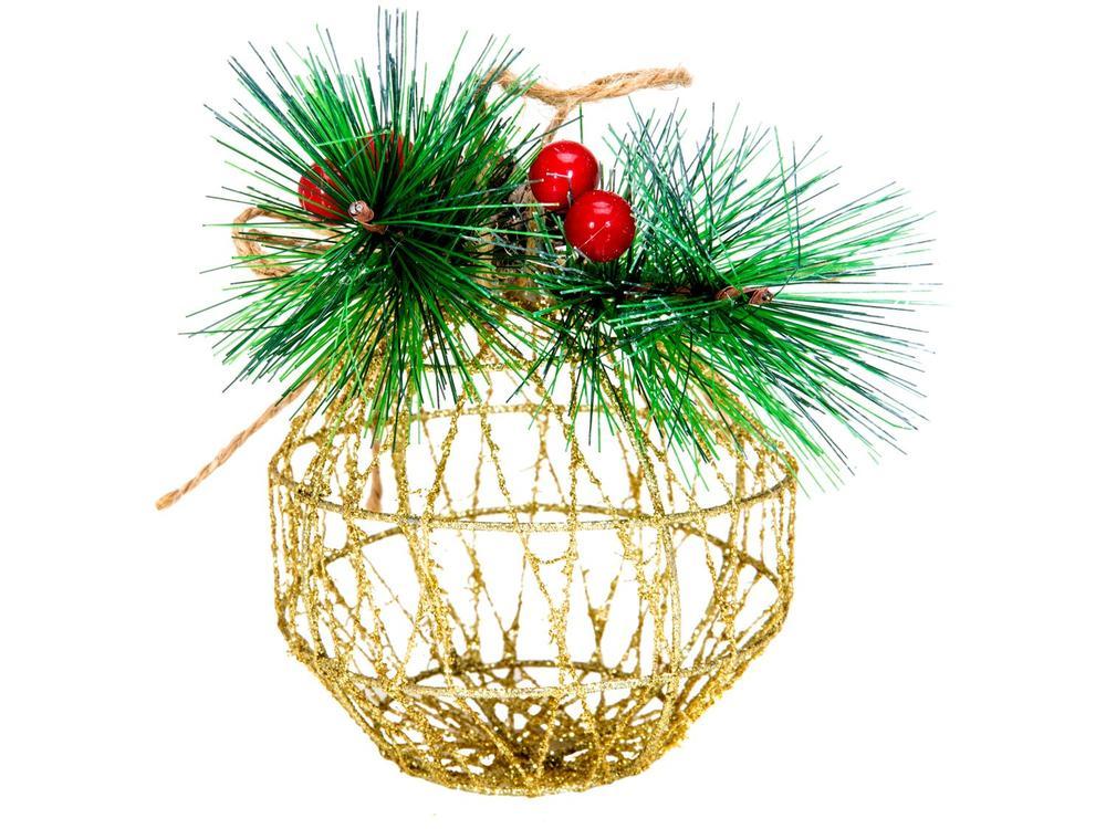 Enfeites para Árvore de Natal Bola com Pinha - 3