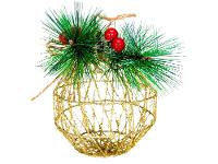 Enfeites para Árvore de Natal Bola com Pinha - 3