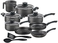 Jogo de Panelas Tramontina Antiaderente Alumínio Grafite 10 Peças Paris - 10