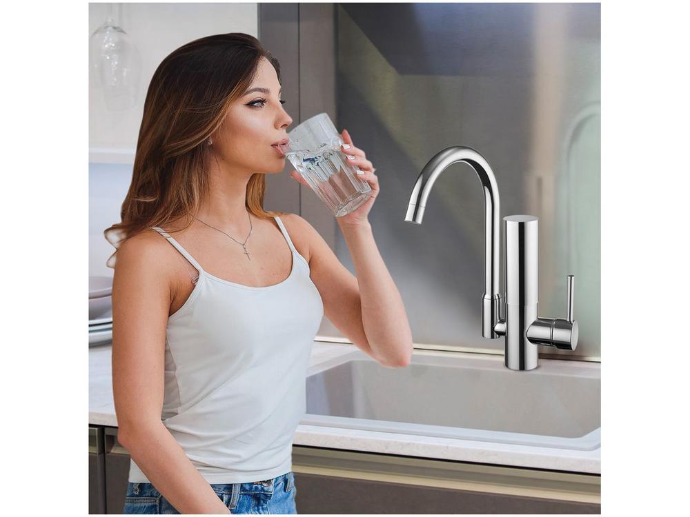 Purificador de Água Lorenzetti de Mesa Cromado - Monocomando Acqua Class 2243 C24 Água Natural - 4