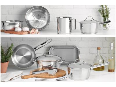 Jogo de Panelas Tramontina Inox 10 Peças Allegra