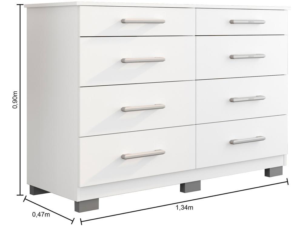 Cômoda 8 Gavetas Araplac Denver - 12