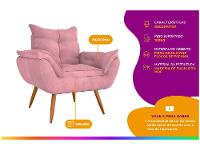 Poltrona Decorativa Moderno Matrix Tóquio - 2