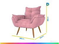 Poltrona Decorativa Moderno Matrix Tóquio - 4