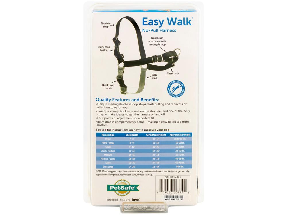 Guia para Cachorro Tam. M Preto e Cinza PetSafe Easy Walk - 7
