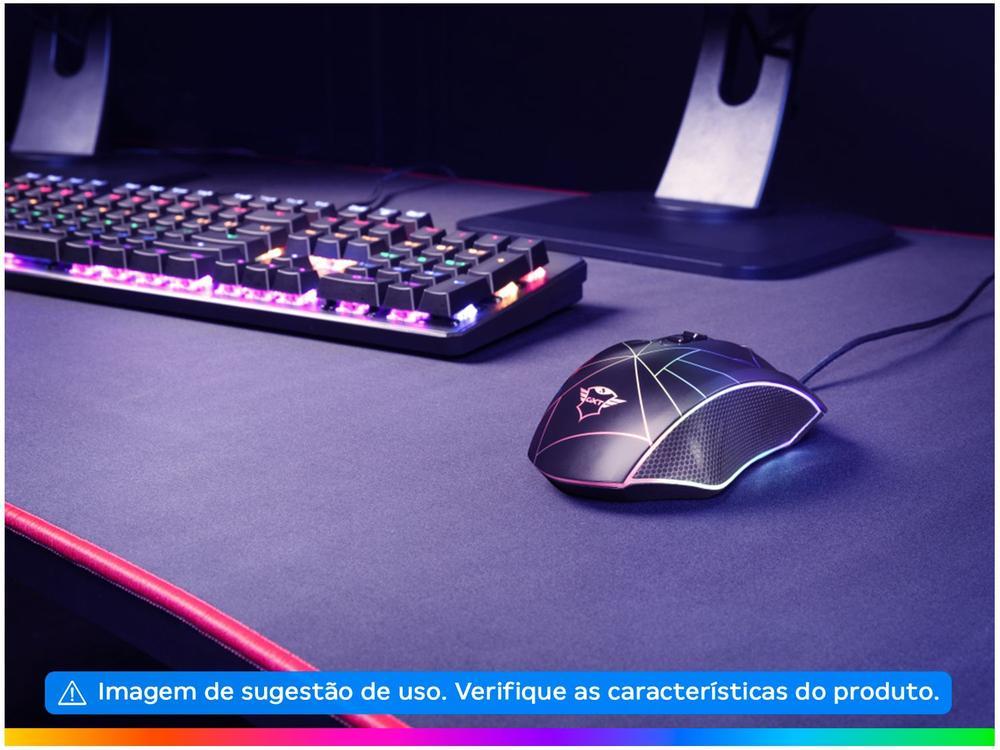 Mouse Gamer RGB Trust Óptico 4500DPI 7 Botões - 3