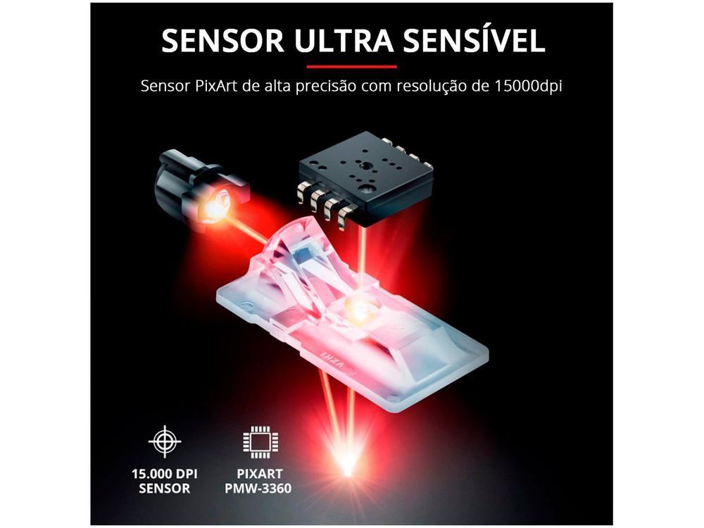 Mouse Gamer RGB Trust Óptico 15000DPI 7 Botões - 9