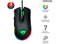 Mouse Gamer RGB Trust Óptico 15000DPI 7 Botões - 7