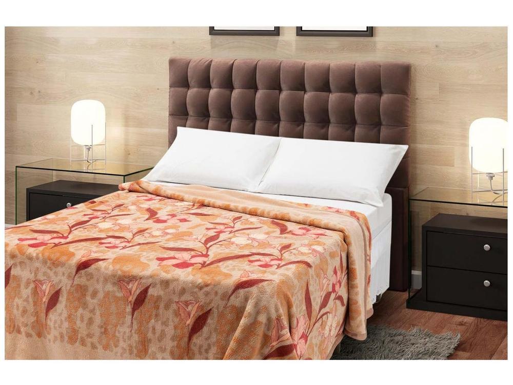 Cobertor Casal Jolitex Poliéster Dyuri Plus Loire Bege e Vermelho - 1