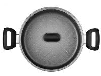 Caçarola Multiflon de Alumínio Antiaderente com Tampa Vermelha 3,4L 22cm Amora - 2