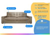 Sofá Retrátil Reclinável 4 Lugares Nipon Gralha Azul - 2